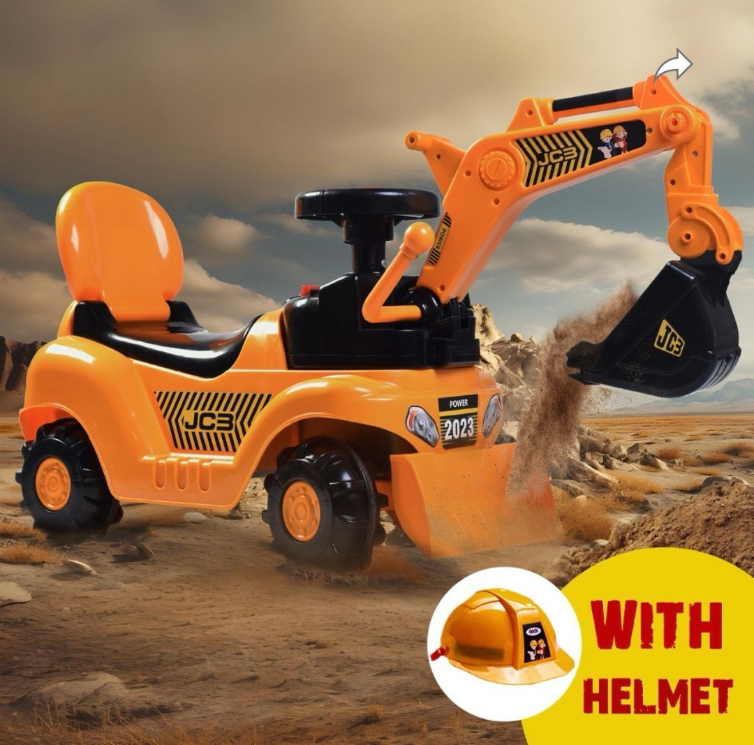 4Kids Jc3 manual operation rideon for kids| to play in any area  Rideons & Wagons| Non Battery Operated Ride On (Yellow)