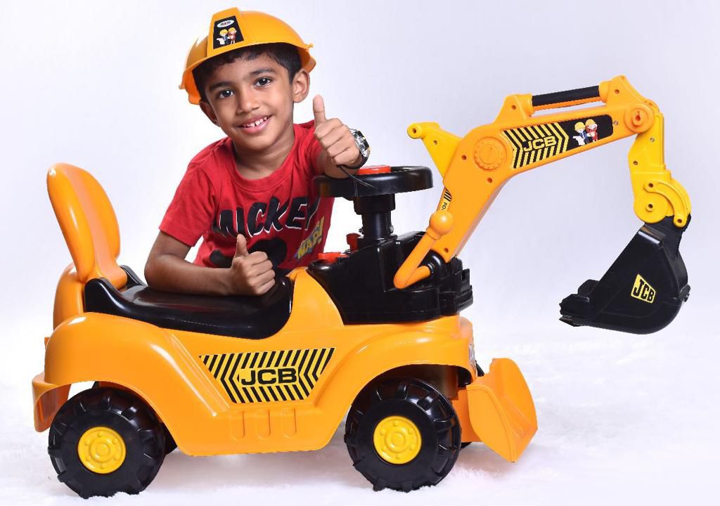 4Kids Jc3 manual operation rideon for kids| to play in any area  Rideons & Wagons| Non Battery Operated Ride On (Yellow)